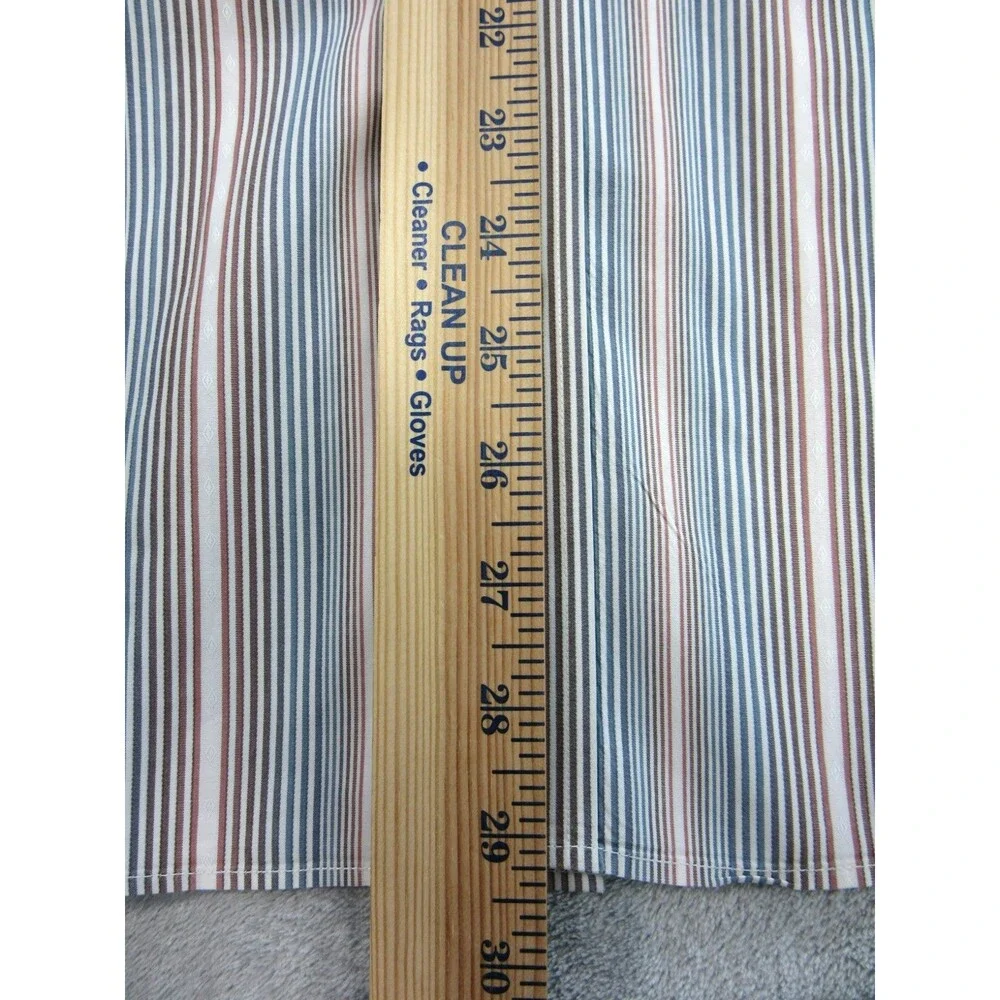 2-pack Banana Republic Shirt Mens Medium 15-15.5 Long Slv Blue Red Plaid Striped